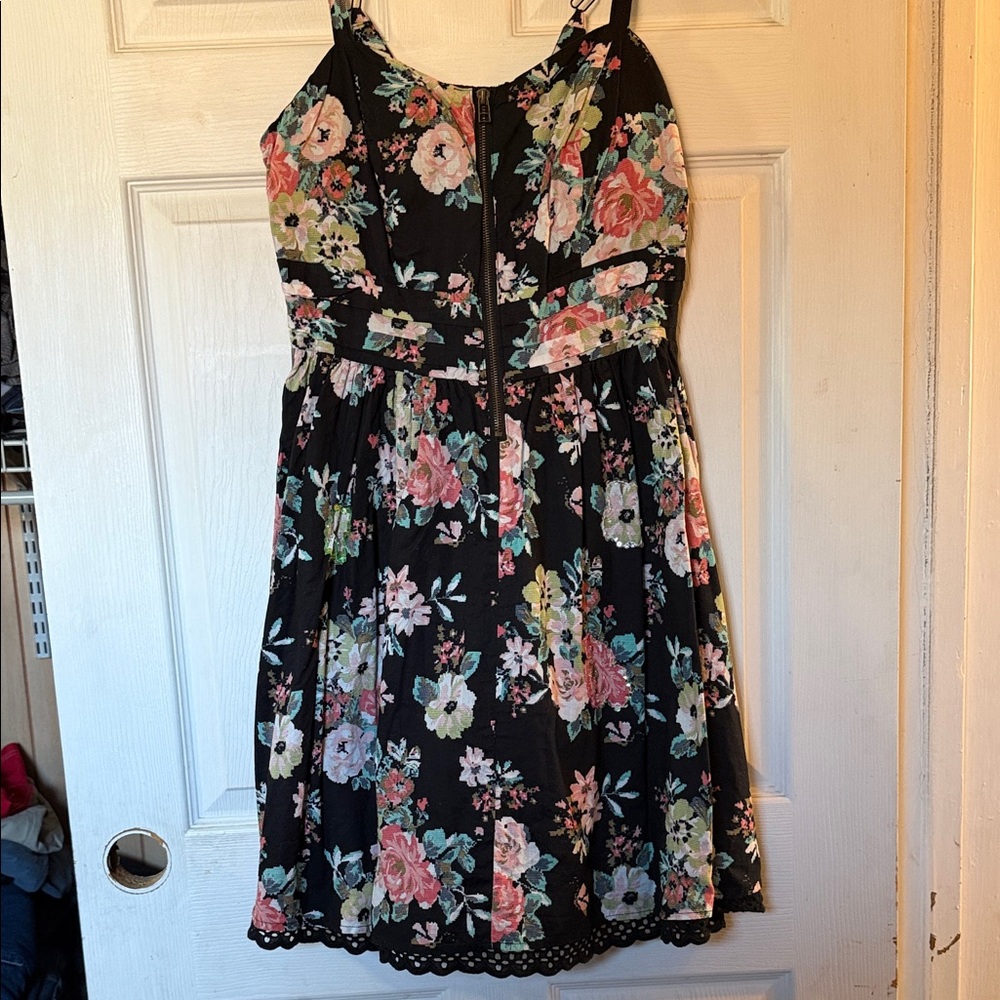 American Rag Black Floral Dress
